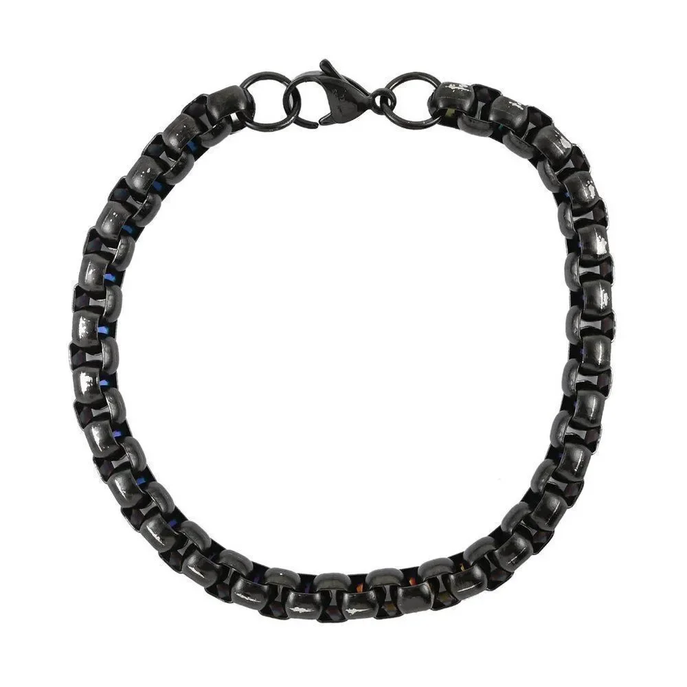 Box Bracelet in ION Plated Black Stainless Steel